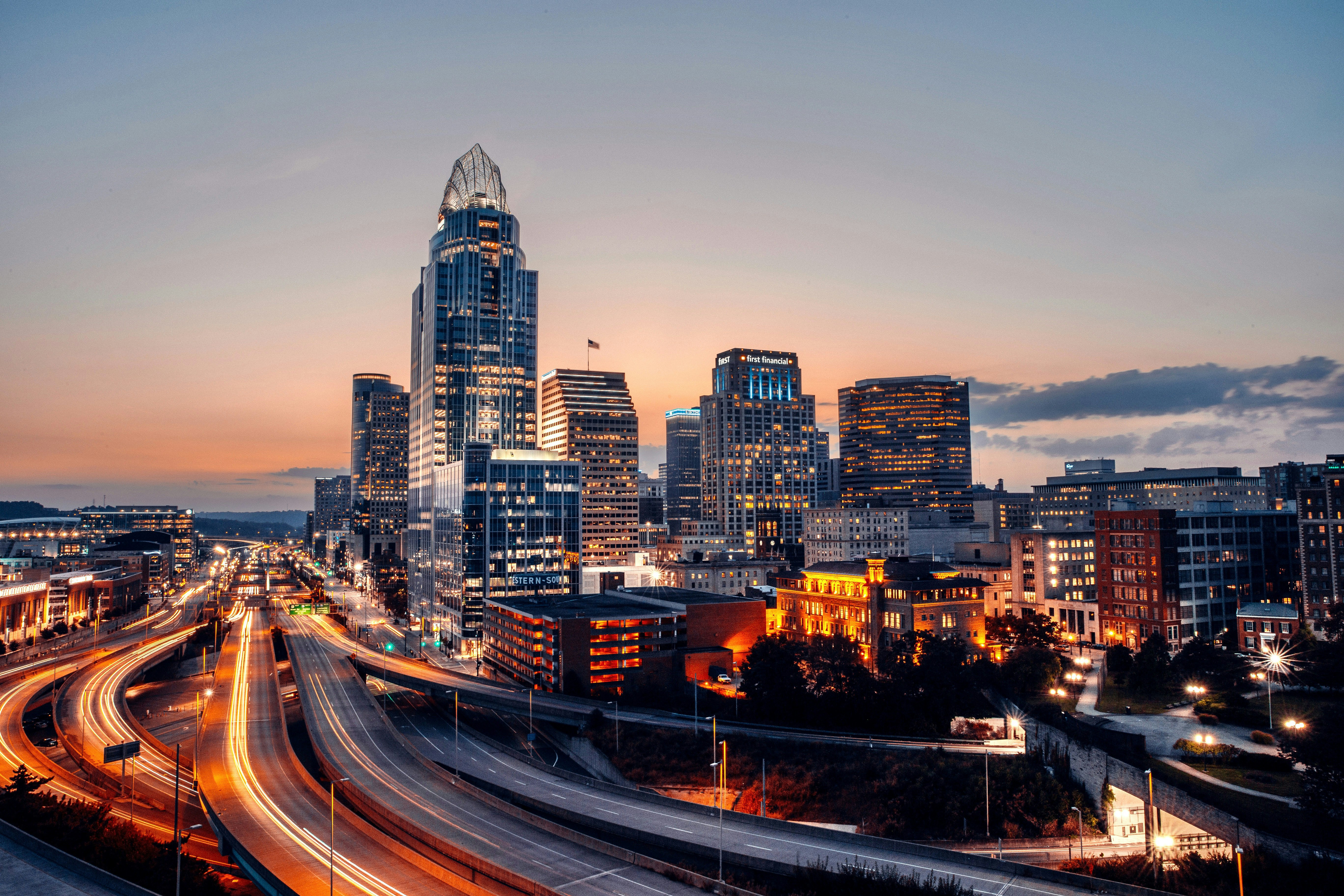 time lapse photography of city during night time